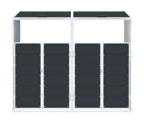 Ratastega Prügikasti Kuur, Antratsiithall, 144X81X113 cm Teras