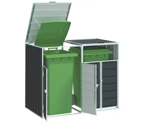 Ratastega Prügikasti Kuur, Antratsiithall, 144X81X113 cm Teras