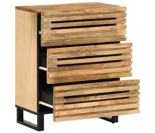 Šoninės Spintelės, 2Vnt., 60X34X75cm Neapdorota Mango Mediena