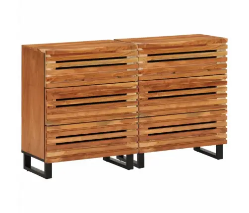 Kumodes, 2 Gab., 60X34X75 Cm, Akācijas Masīvkoks Vidaxl