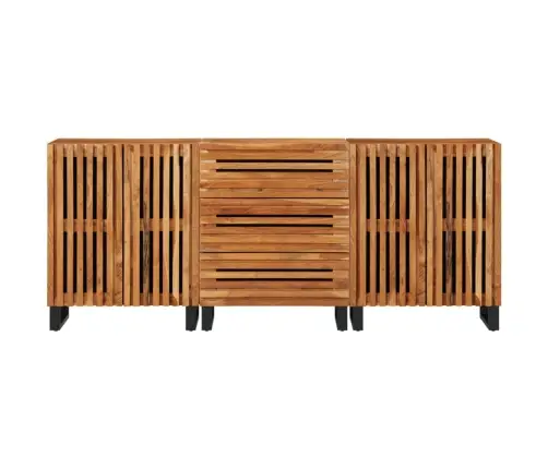 Šoninės Spintelės, 3Vnt., 60X34X75cm Akacijos Medienos Masyvas