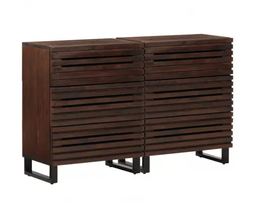 Puhvetkapid 2 Tk, 60 X 34 X 75 cm Mangopuit