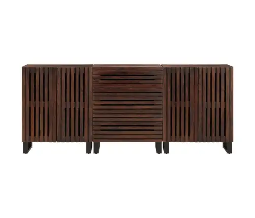 Skapīši, 3 Gab., 60X34X75 Cm, Mango Masīvkoks Vidaxl