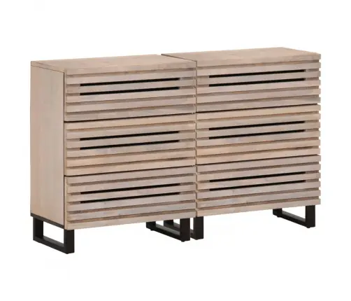 Šoninės Spintelės, 2Vnt., 60X34X75cm Mango Medienos Masyvas