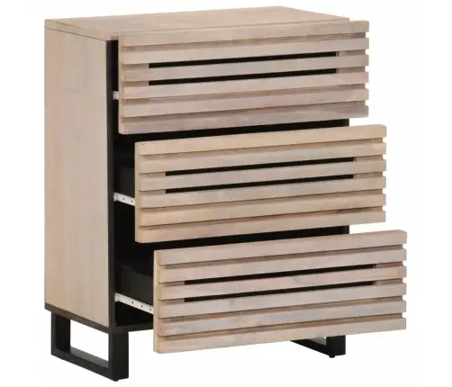 Šoninės Spintelės, 2Vnt., 60X34X75cm Mango Medienos Masyvas