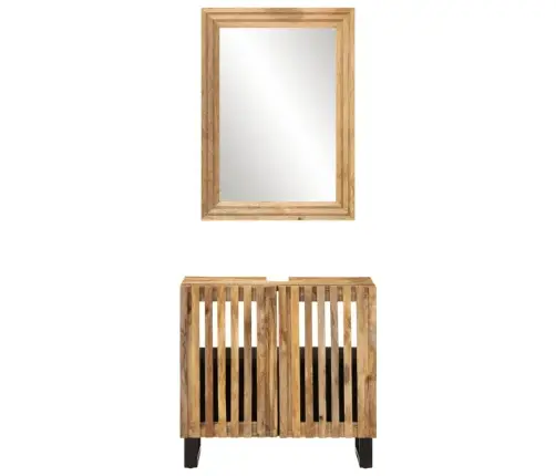 2-Daļīgs Vannasistabas Mēbeļu Komplekts, Masīvkoka Raupja Mango Vidaxl