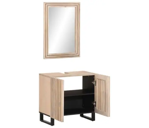 2-Daļīgs Vannasistabas Mēbeļu Komplekts, Mango Masīvkoks Vidaxl