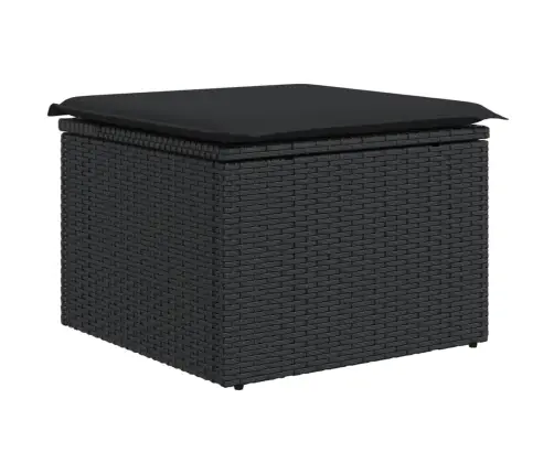 10-Osaline Aiadiivani Komplekt Patjadega, Must, Polürotang