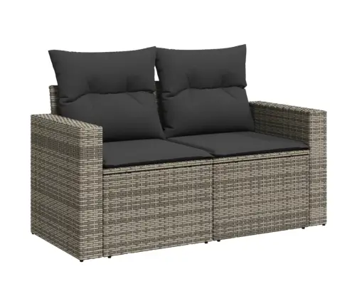 Sodo Komplektas Su Pagalvėlėmis, 10 Dalių, Pilkas, Poliratanas