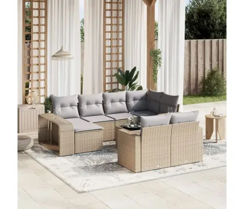 11-Osaline Aiadiivani Komplekt Patjadega, Beež, Polürotang