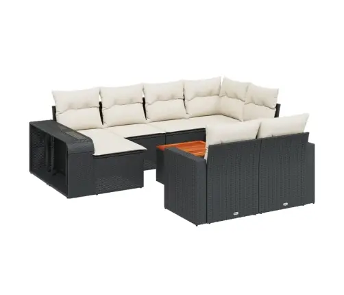 11-Osaline Aiadiivani Komplekt Patjadega, Must, Polürotang