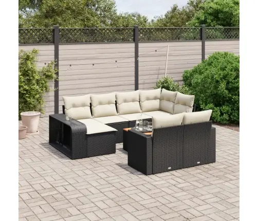 11-Osaline Aiadiivani Komplekt Patjadega, Must, Polürotang