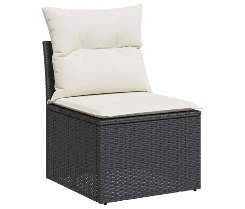 4-Osaline Aiadiivani Komplekt Patjadega, Must, Polürotang