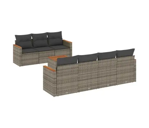 8-Osaline Aiadiivani Komplekt Patjadega, Hall, Polürotang