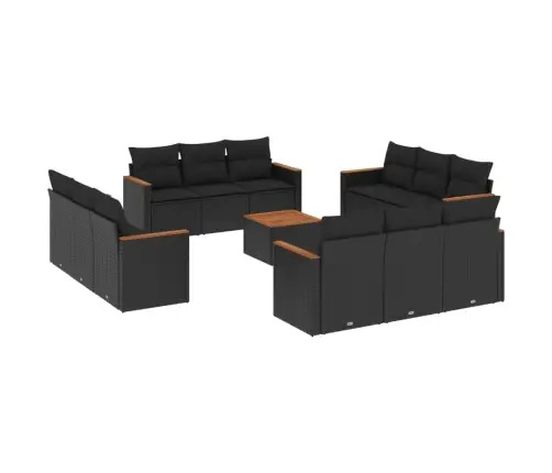 13-Daļīgs Dārza Dīvāna Komplekts Ar Matračiem, Pe Rotangpalma Vidaxl