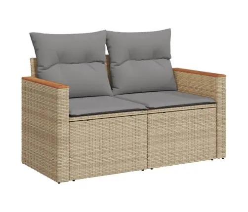 8-Osaline Aiadiivani Komplekt Patjadega, Beež, Polürotang