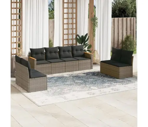 8-Osaline Aiadiivani Komplekt Patjadega, Hall, Polürotang