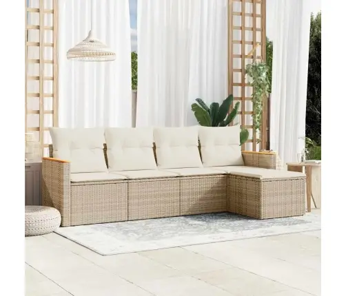 5-Osaline Aiadiivani Komplekt Patjadega, Beež, Polürotang