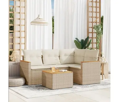 5-Osaline Aiadiivani Komplekt Patjadega, Beež, Polürotang