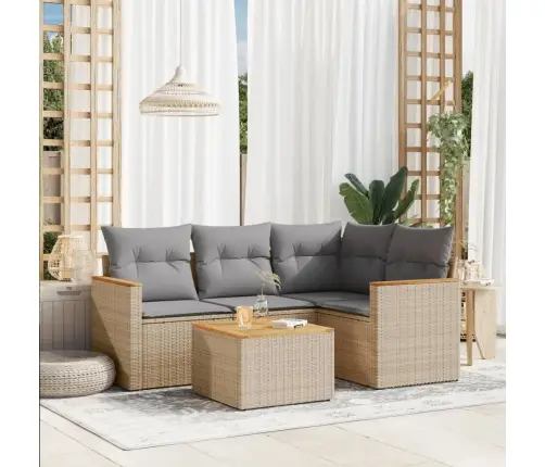 5-Osaline Aiadiivani Komplekt Patjadega, Beež, Polürotang