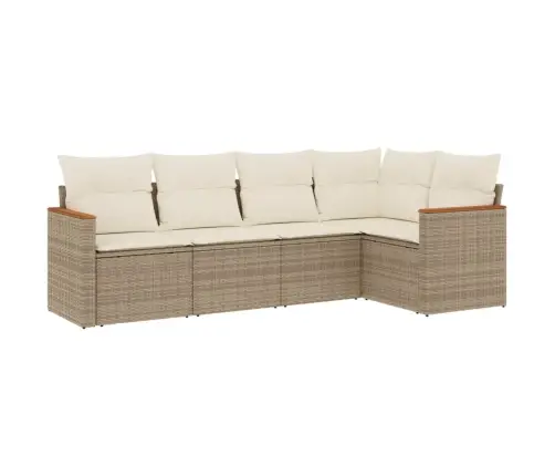 5-Osaline Aiadiivani Komplekt Patjadega, Beež, Polürotang