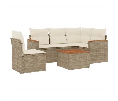 6-Osaline Aiadiivani Komplekt Patjadega, Beež, Polürotang