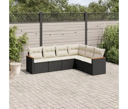 6-Osaline Aiadiivani Komplekt Patjadega, Must, Polürotang