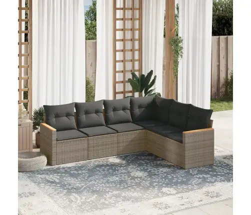 6-Osaline Aiadiivani Komplekt Patjadega, Hall, Polürotang