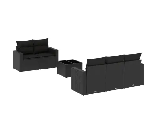 6-Osaline Aiadiivani Komplekt Patjadega, Must, Polürotang