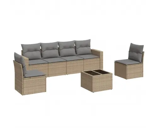 7-Osaline Aiadiivani Komplekt Patjadega, Beež, Polürotang