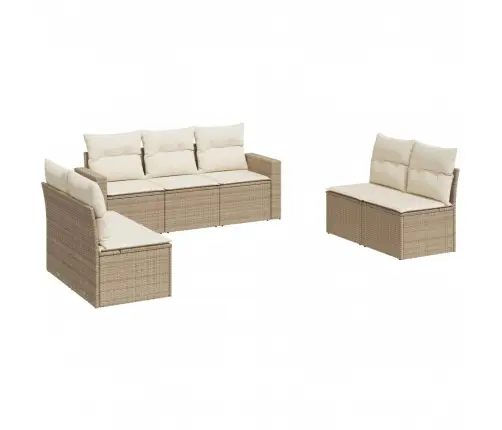 7-Osaline Aiadiivani Komplekt Patjadega, Beež, Polürotang