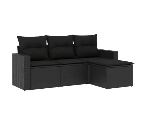 4-Daļīgs Dārza Dīvāna Komplekts Ar Matračiem, Pe Rotangpalma Vidaxl