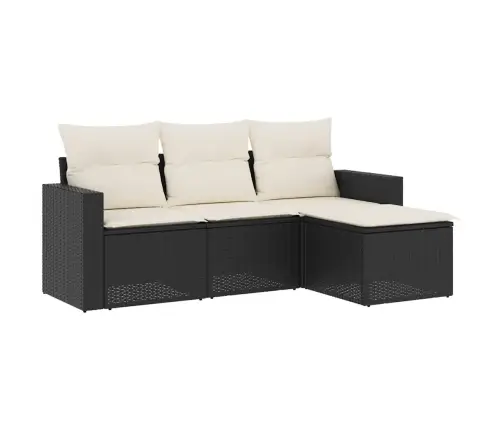 4-Daļīgs Dārza Dīvāna Komplekts Ar Matračiem, Pe Rotangpalma Vidaxl