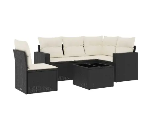 6-Osaline Aiadiivani Komplekt Patjadega, Must, Polürotang