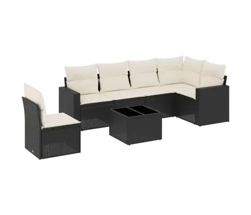 7-Osaline Aiadiivani Komplekt Patjadega, Must, Polürotang