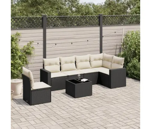 7-Osaline Aiadiivani Komplekt Patjadega, Must, Polürotang