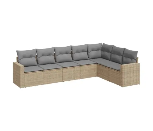 7-Osaline Aiadiivani Komplekt Patjadega, Beež, Polürotang