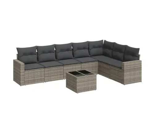 8-Osaline Aiadiivani Komplekt Patjadega, Hall, Polürotang