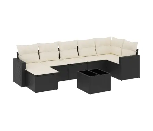 8-Daļīgs Dārza Dīvāna Komplekts, Matrači, Melna Pe Rotangpalma Vidaxl 8-Daļīgs Dārza Dīvāna Komplekts, Matrači, Melna Pe Rotangpalma Vidaxl