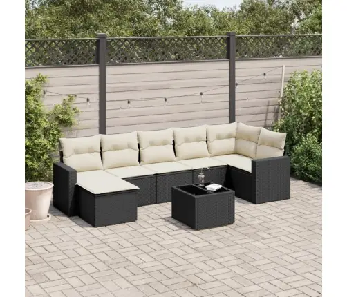 8-Daļīgs Dārza Dīvāna Komplekts, Matrači, Melna Pe Rotangpalma Vidaxl 8-Daļīgs Dārza Dīvāna Komplekts, Matrači, Melna Pe Rotangpalma Vidaxl