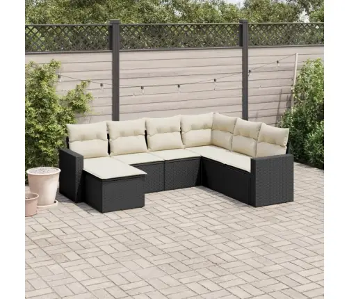 7-Osaline Aiadiivani Komplekt Patjadega, Must, Polürotang