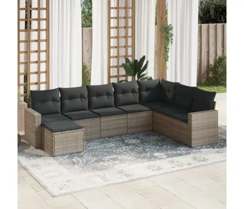 8-Osaline Aiadiivani Komplekt Patjadega, Hall, Polürotang