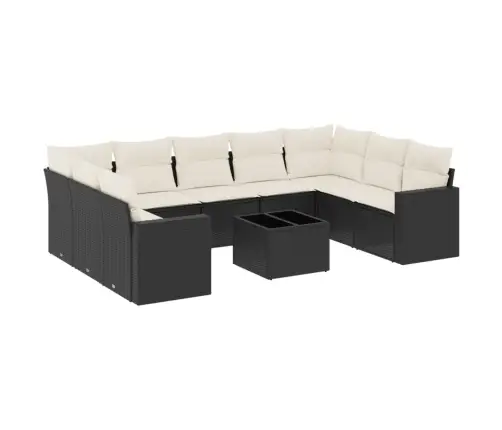 10-Osaline Aiadiivani Komplekt Patjadega, Must, Polürotang