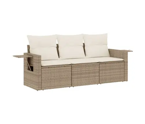 3-Osaline Aiadiivani Komplekt Patjadega, Beež, Polürotang