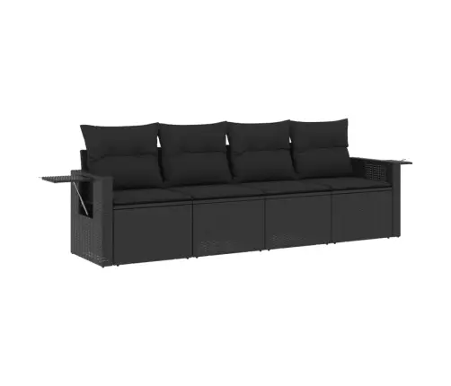 4-Daļīgs Dārza Dīvāna Komplekts Ar Matračiem, Pe Rotangpalma Vidaxl