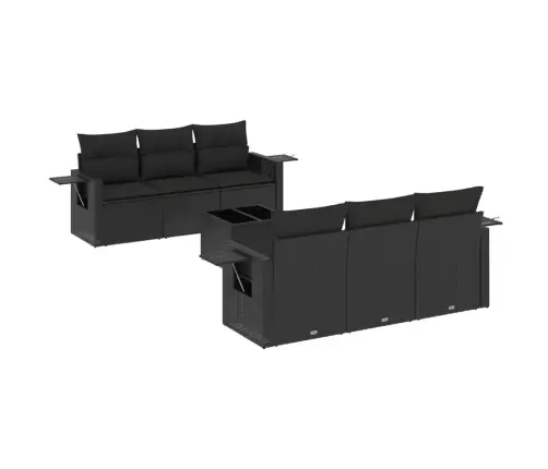 7-Osaline Aiadiivani Komplekt Patjadega, Must, Polürotang