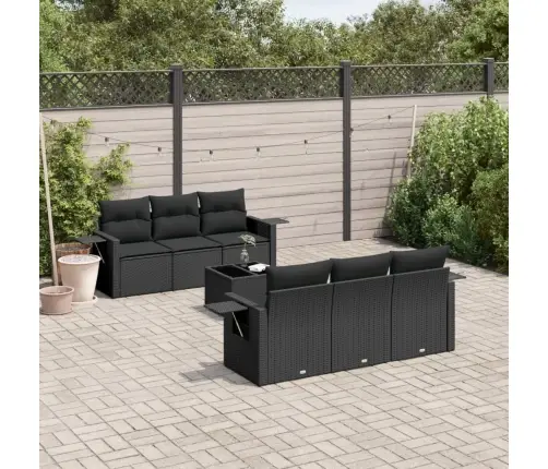 7-Osaline Aiadiivani Komplekt Patjadega, Must, Polürotang