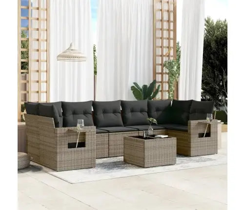 8-Osaline Aiadiivani Komplekt Patjadega, Hall, Polürotang