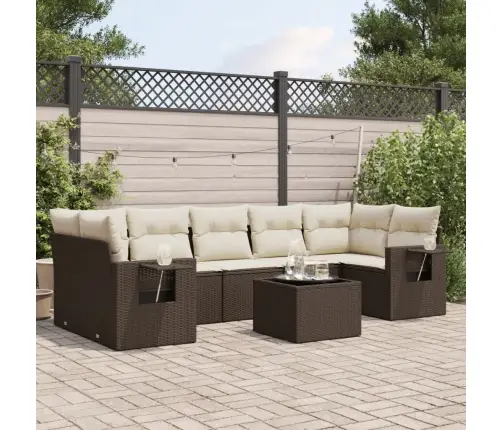 8-Daļīgs Dārza Dīvānu Komplekts, Matrači, Brūna Pe Rotangpalma Vidaxl 8-Daļīgs Dārza Dīvānu Komplekts, Matrači, Brūna Pe Rotangpalma Vidaxl