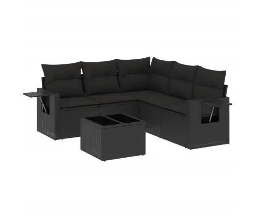 6-Osaline Aiadiivani Komplekt Patjadega, Must, Polürotang